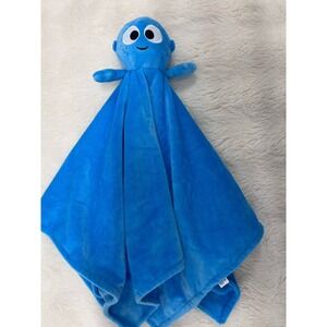 Baby First TV GooGoo Lovey Security Blanket Plush Blue 24x25 EUC